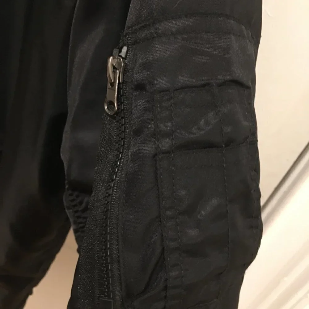 Alpha Industries Style Black Bomber Jacket Size Small